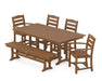 La Casa Café 6 Piece Farmhouse Dining Set - The Great Escape