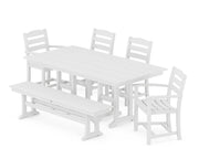 La Casa Café 6 Piece Farmhouse Dining Set - The Great Escape