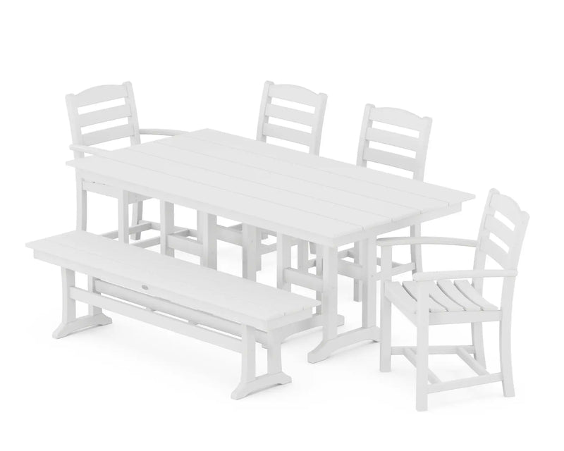 La Casa Café 6 Piece Farmhouse Dining Set - The Great Escape