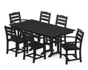 La Casa Café 7 Piece Farmhouse Dining Set - The Great Escape