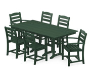 La Casa Café 7 Piece Farmhouse Dining Set - The Great Escape