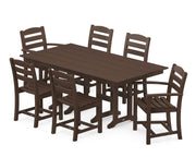 La Casa Café 7 Piece Farmhouse Dining Set - The Great Escape