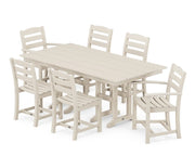 La Casa Café 7 Piece Farmhouse Dining Set - The Great Escape