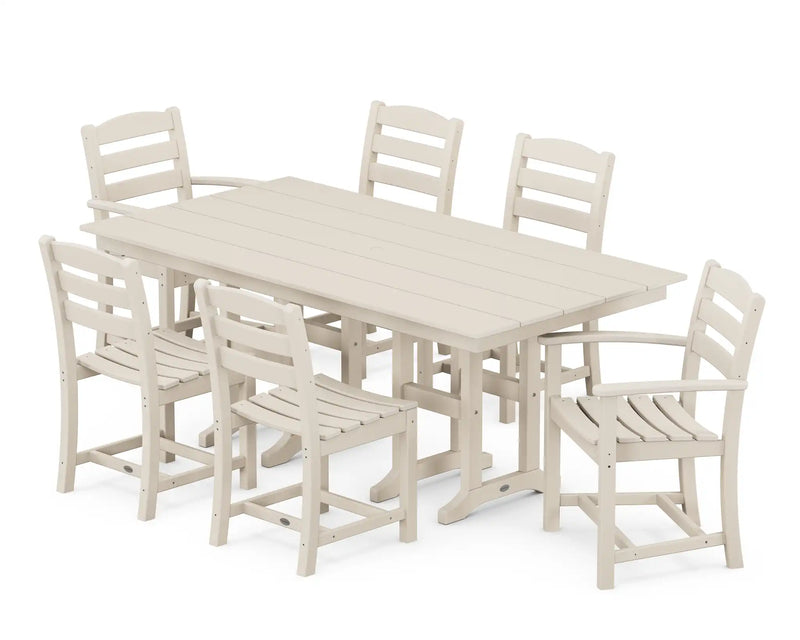 La Casa Café 7 Piece Farmhouse Dining Set - The Great Escape