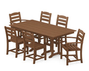 La Casa Café 7 Piece Farmhouse Dining Set - The Great Escape