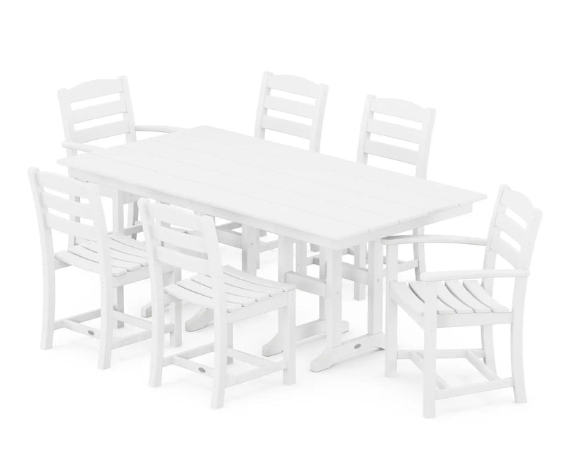 La Casa Café 7 Piece Farmhouse Dining Set - The Great Escape