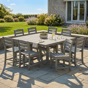 La Casa Café 9 Piece Farmhouse Trestle Dining Set - The Great Escape