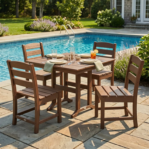 Lakeside 5 Piece Side Chair Farmhouse Dining Set - The Great Escape