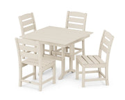 Lakeside 5 Piece Side Chair Farmhouse Dining Set - The Great Escape