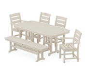 Lakeside 6 Piece Dining Set W/ Bench - The Great Escape