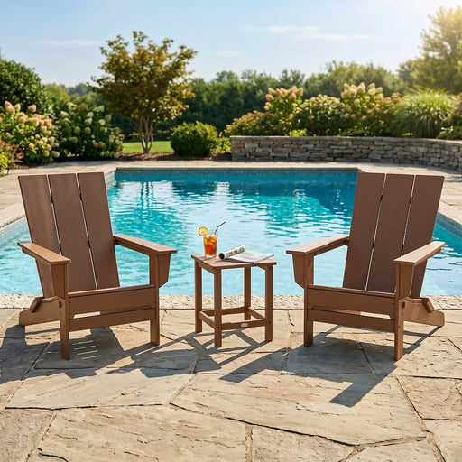 Modern Studio 3 Piece Folding Adirondack Set - The Great Escape