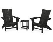 Modern 3 Piece Curveback Adirondack Set W/ 18" Long Island Side Table - The Great Escape