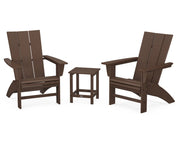 Modern 3 Piece Curveback Adirondack Set W/ 18" Long Island Side Table - The Great Escape