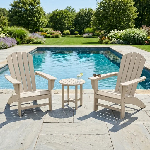 Nautical 3 Piece Adirondack Set - The Great Escape