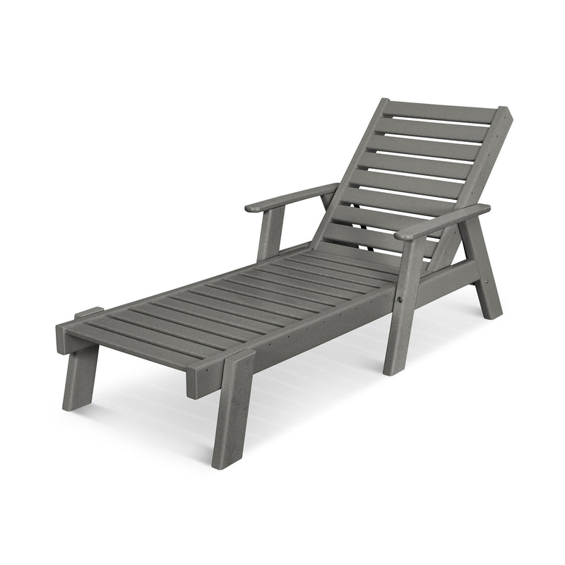 Picture of Captain Chaise With Arms in Slate Grey
