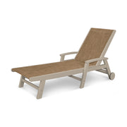 Picture of the Coastal Chaise with Wheels in Sand with a Burlap Sling