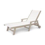 Picture of the Coastal Chaise with Wheels in Sand with a White Sling