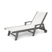 Picture of the Coastal Chaise with Wheels in Slate Grey with a White Sling