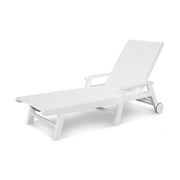 Picture of the Coastal Chaise with Wheels in White with a White Sling