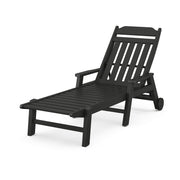 Picture of Country Living Chaise Lounge W/ Arms and Wheels in Black