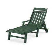 Picture of Country Living Chaise Lounge W/ Arms and Wheels in Green