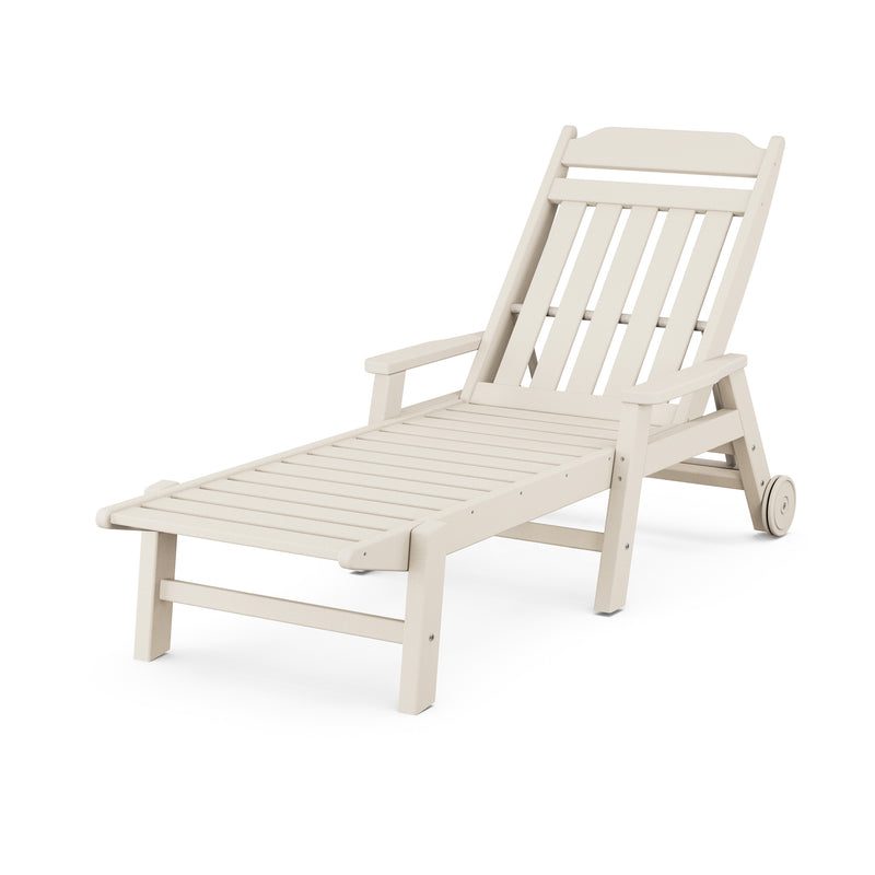 Picture of Country Living Chaise Lounge W/ Arms and Wheels in Sand