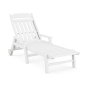 Picture of Country Living Chaise Lounge W/ Arms and Wheels in White
