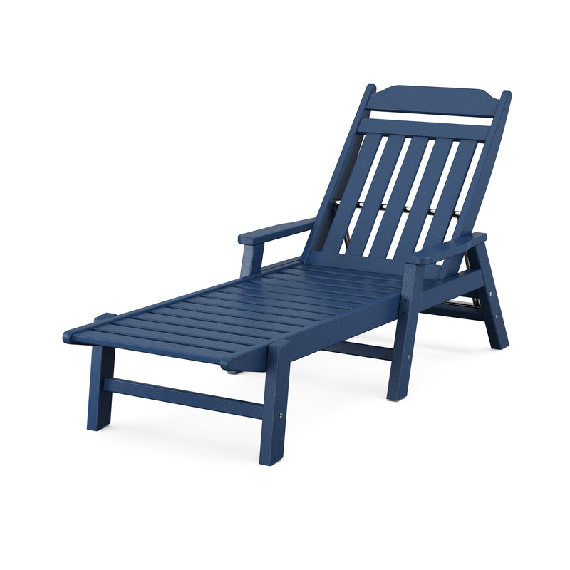 Picture of Country Living Chaise Lounge W/ Arms in Navy