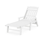 Picture of Country Living Chaise Lounge W/ Arms in White
