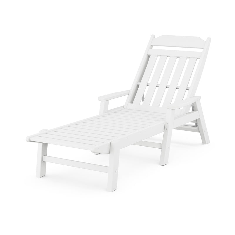Picture of Country Living Chaise Lounge W/ Arms in White