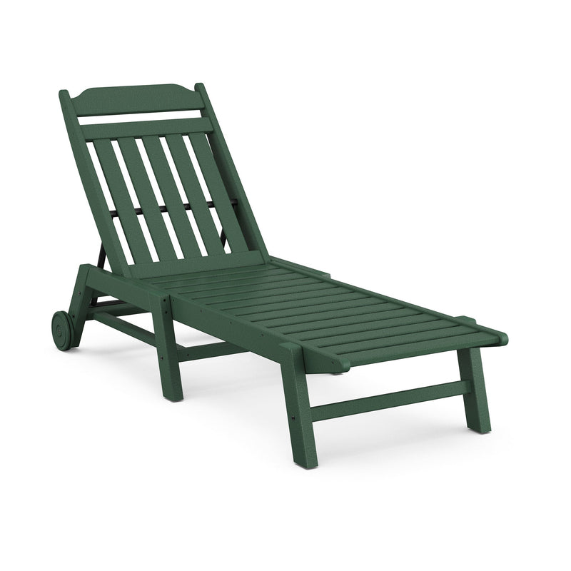 Picture of Country Living Chaise Lounge W/ Wheels in Green