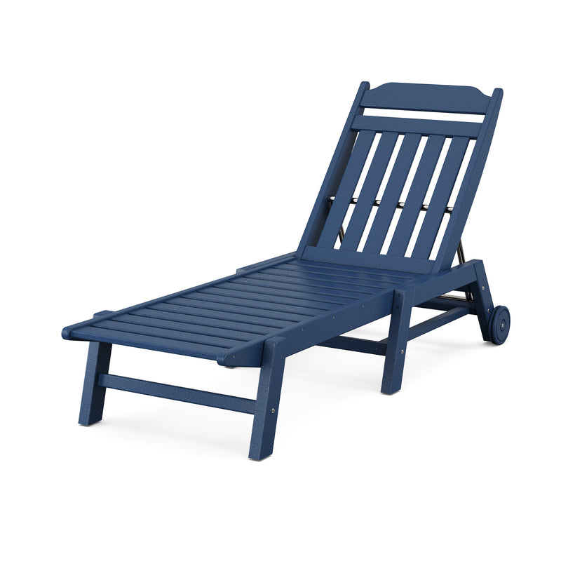 Picture of Country Living Chaise Lounge W/ Wheels in Navy