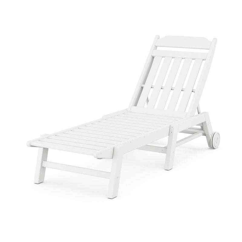 Picture of Country Living Chaise Lounge W/ Wheels in White