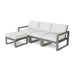 Picture of Edge 4 Piece Modular Seating Set W/ Ottoman in Slate Grey