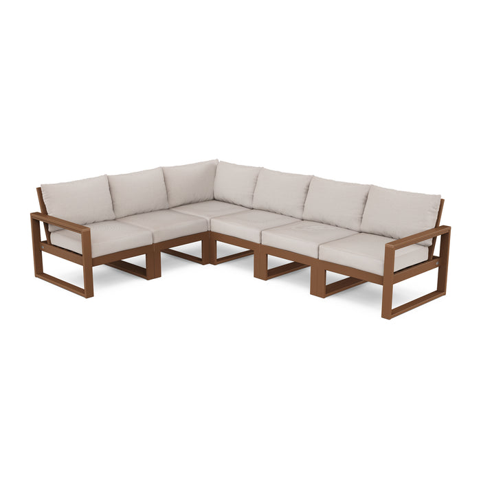 Picture of Edge 6 Piece Modular Seating Set in Teak