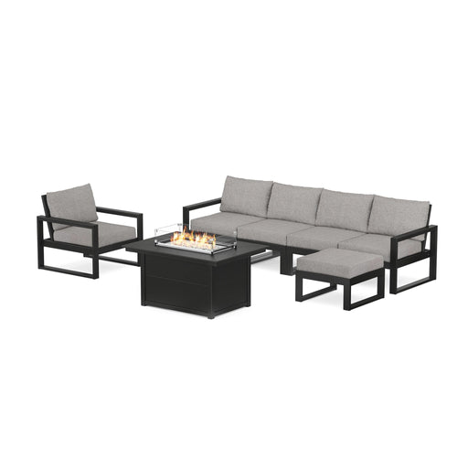 Picture of Edge Sectional Lounge and Fire Pit Set in Black