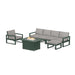 Picture of Edge Sectional Lounge and Fire Pit Set in Green