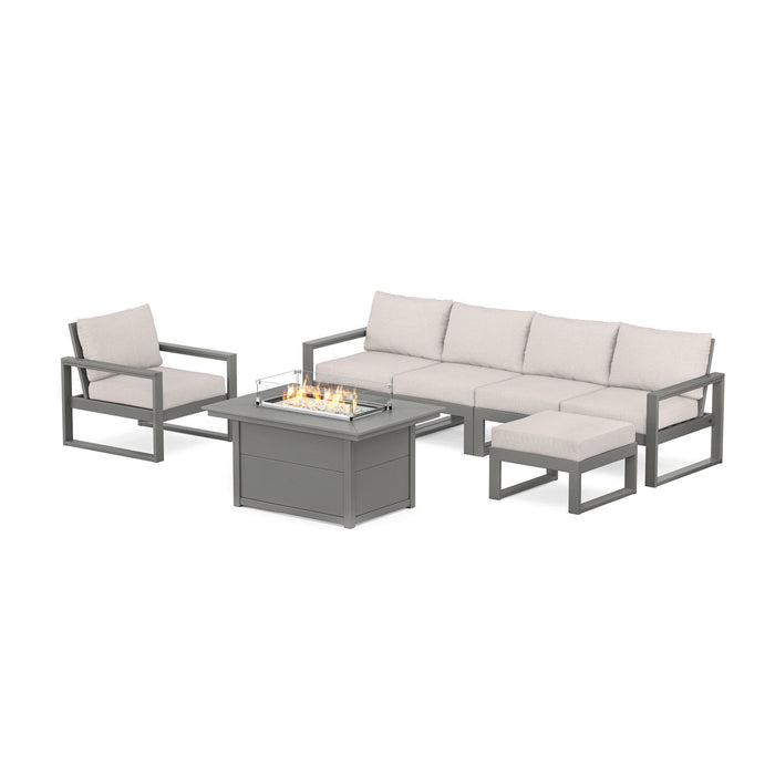 Picture of Edge Sectional Lounge and Fire Pit Set in Slate Grey