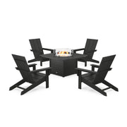 Modern Studio Adirondack 5 Piece Fire Pit Set - The Great Escape