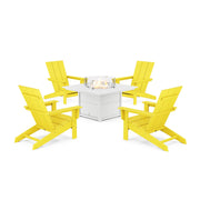 Modern Studio Adirondack 5 Piece Fire Pit Set - The Great Escape