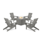 Modern Studio Adirondack 5 Piece Fire Pit Set - The Great Escape