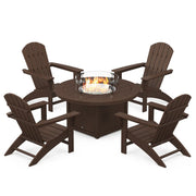 Nautical Adirondack 5 Piece Conversation Fire Pit Set - The Great Escape
