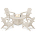 Picture of Nautical Adirondack 5 Piece Conversation Fire Group in Sand