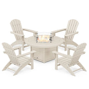 Nautical Adirondack 5 Piece Conversation Fire Pit Set - The Great Escape