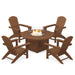 Picture of Nautical Adirondack 5 Piece Conversation Fire Group in Teak