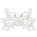 Picture of Nautical Adirondack 5 Piece Conversation Fire Group in White