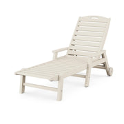 Picture of Nautical Chaise Lounge W/ Arms and Wheels in Black