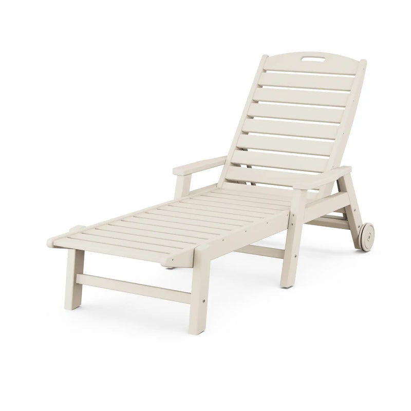 Picture of Nautical Chaise Lounge W/ Arms and Wheels in Black