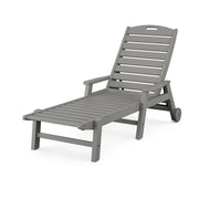 Picture of Nautical Chaise Lounge W/ Arms and Wheels in Black