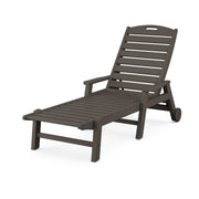 Picture of Nautical Chaise Lounge W/ Arms and Wheels in Black